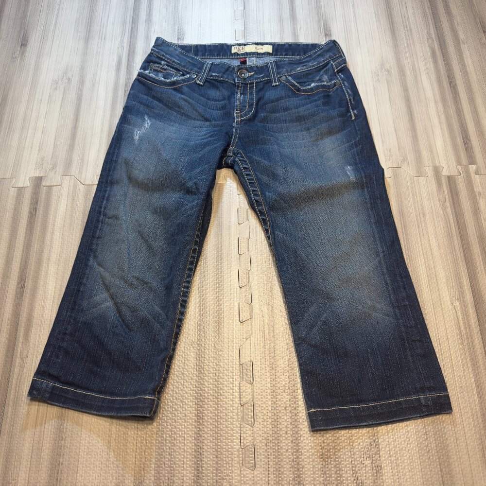 Buckle Dark Blue Cropped Women's Jeans - Ankle Length